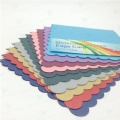 metallic scalloped edge card