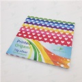 printed origami paper heart design